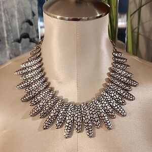 Silver Boho Statement Necklace